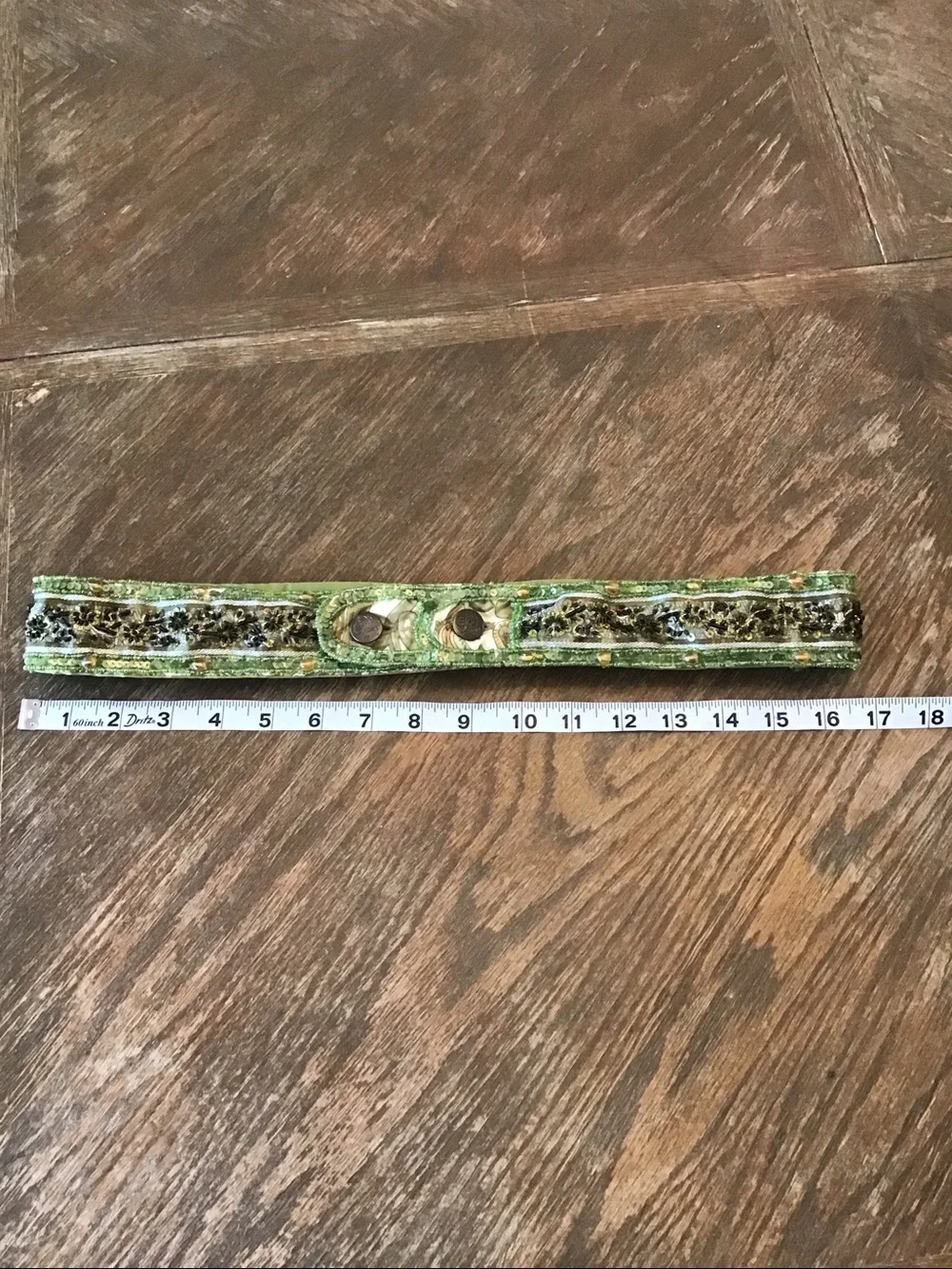 Vintage Hand-Beaded Bohemian statement belt from Ibisco Y2K